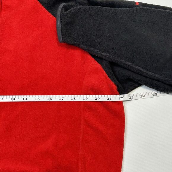 Nike Therma Fit Fleece 1/4 Zip Pullover Hoodie Womens Small Red Black Colorblock - Picture 5 of 8
